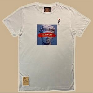 False gods tee, size (Small), color white, new